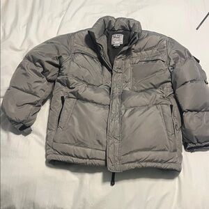 Grey Puffer Jacket Old Navy, youth medium